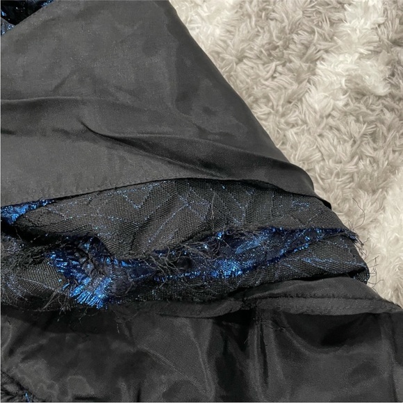 Ricki Lang for Nuit Blue Metallic and Velvet Mockneck Vintage VTG - Picture 12 of 15